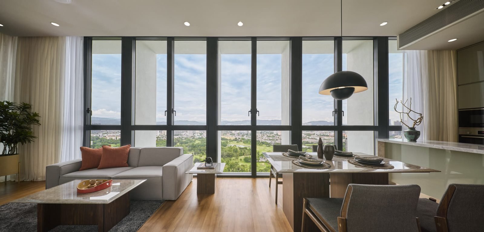 Living and dining area interior