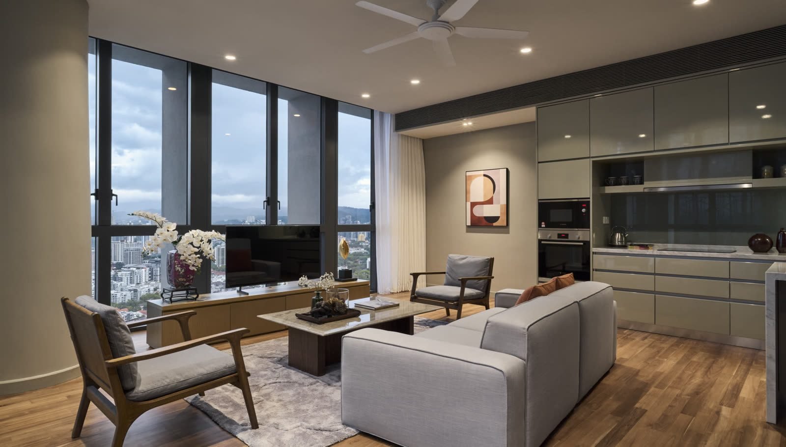 Conlay Signature Suites living area with Japandi-influenced interiors