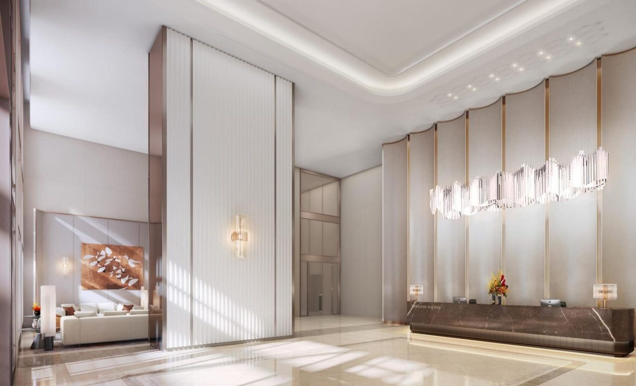 Pavilion Square concierge lobby render