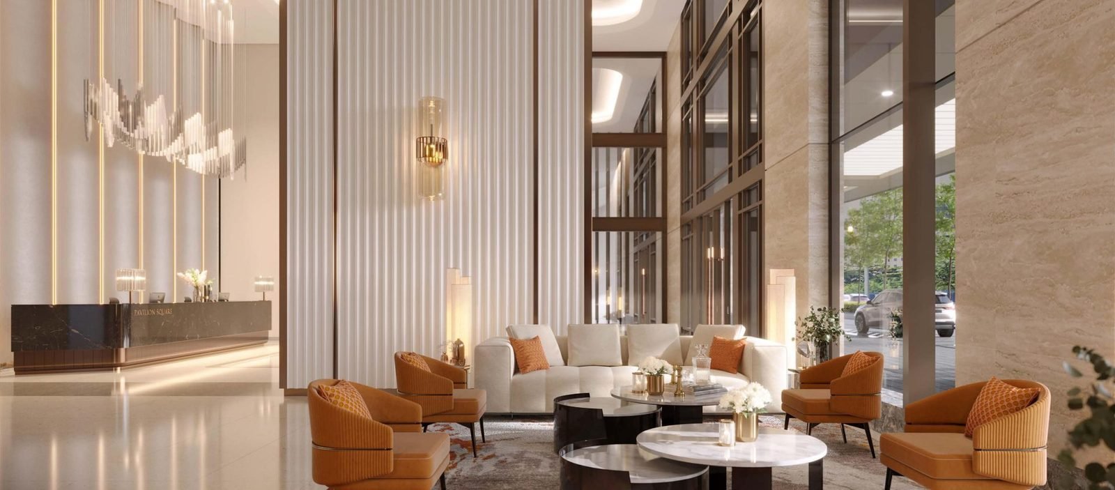 Pavilion Square grand lobby interior render